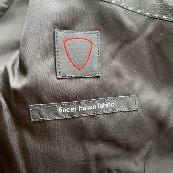 Dirk Bikkembergs Mens Herringbone Wool Coat with Strellson Hardware - Size Large - Picture 8 of 8